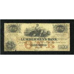 Dubuque, IA- The Lumbermen's Bank $1 Sep. 1, 185