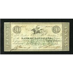 New Orleans, LA- Bank of Louisiana $20 May 22, 1