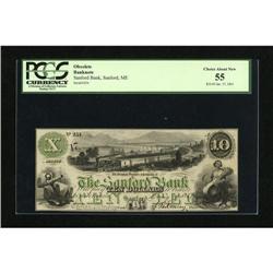 Sanford, ME- Sanford Bank $10 Jan. 17, 1861 A si