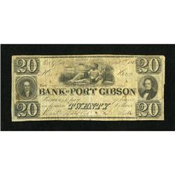 Port Gibson, MS- Bank of Port Gibson $20 April 1