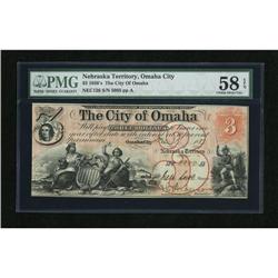 Omaha, NE- City of Omaha $3 Dec 1, 1857 This att