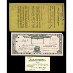 Postal Savings System $5 Series 1954. The Postal