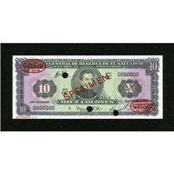 El Salvador Banco Central de Reserva 10 Colones