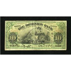 Toronto, ON- The Dominion Bank $10 Jany. 3rd 191