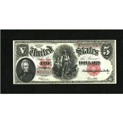 Fr. 91 $5 1907 Legal Tender Choice About New. A couple