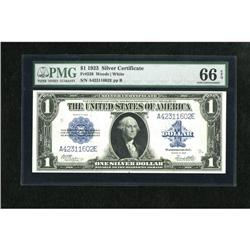 Fr. 238 $1 1923 Silver Certificate PMG Gem Uncir