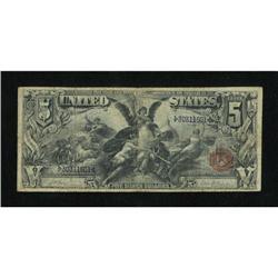 Fr. 270 $5 1896 Silver Certificate Fine. The des