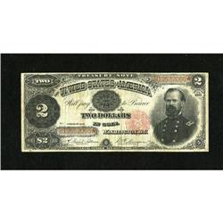 Fr. 357 $2 1891 Treasury Note Good+. This note h