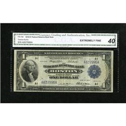 Fr. 708 $1 1918 Federal Reserve Bank Note CGA Ex