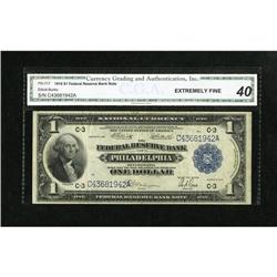 Fr. 717 $1 1918 Federal Reserve Bank Note CGA Ex