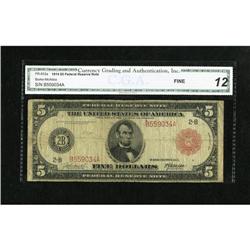 Fr. 833a $5 1914 Red Seal Federal Reserve Note C