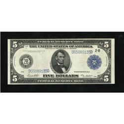 Fr. 851b $5 1914 Federal Reserve Note Choice Abo