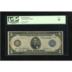Fr. 857 $5 1914 Federal Reserve Note PCGS Fine 1