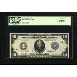 Fr. 919c $10 1914 Federal Reserve Note PCGS Very