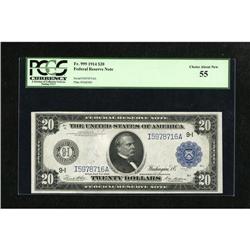 Fr. 999 $20 1914 Federal Reserve Note PCGS Choic