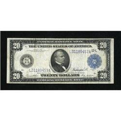 Fr. 1011b $20 1914 Federal Reserve Note Very Fin