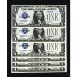 Fr. 1600 Six Consecutive $1 1928 Silver Certific