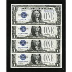 Fr. 1601 Four Consecutive $1 1928A Silver Certif