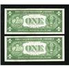 Image 2 : Fr. 1608 Consecutive Pair of $1 1935A Mule Silve