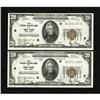 Fr. 1870-B Consecutive Pair of $20 1929 Federal