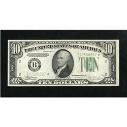 Fr. 2008-B* $10 1934C Federal Reserve Note. Choi