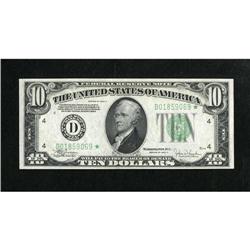 Fr. 2008-D* $10 1934C Federal Reserve Note. Choi