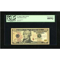 Fr. 2040-F* $10 2004A Federal Reserve Note. PCGS