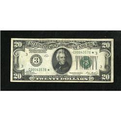 Fr. 2050-C* $20 1928 Federal Reserve Note. Fine-