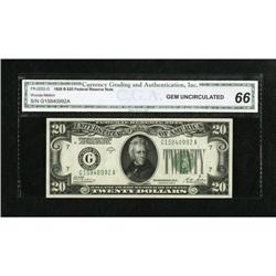 Fr. 2052-G $20 1928B Federal Reserve Note. CGA G