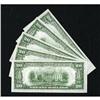 Image 2 : Fr. 2055-B Five Consecutive $20 1934A Federal Re