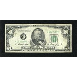 Fr. 2108-G* $50 1950A Federal Reserve Note. Extr