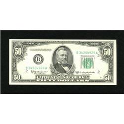 Fr. 2111-B $50 1950D Federal Reserve Note. Gem C