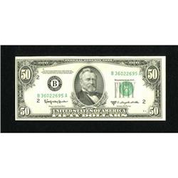 Fr. 2111-B $50 1950D Federal Reserve Note. Choic