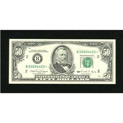Fr. 2124-B* $50 1990 Federal Reserve Note. Gem C