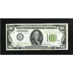 Fr. 2152-B* $100 1934 Light Green Seal Federal R