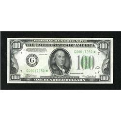 Fr. 2152-G* $100 1934 Federal Reserve Note. Choi