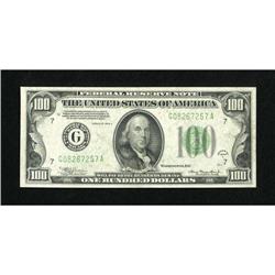 Fr. 2153-G $100 1934A Mule Federal Reserve Note.