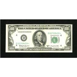 Fr. 2161-D* $100 1950D Federal Reserve Note. Cho