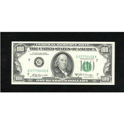 Fr. 2165-G $100 1969A Federal Reserve Note. Very