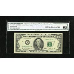 Fr. 2166-F $100 1969C Federal Reserve Note. CGA