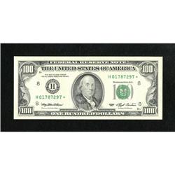 Fr. 2174-H* $100 1993 Federal Reserve Note. Supe