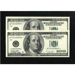 Fr. 2175-F* $100 1996 Federal Reserve Notes. Two