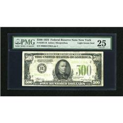 Fr. 2201-B $500 1934 Light Green Seal Federal Re