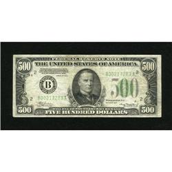 Fr. 2201-B $500 1934 Federal Reserve Note. Very