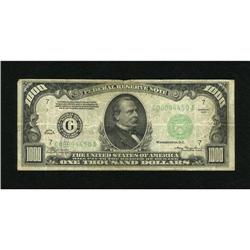 Fr. 2211-G $1000 1934 Federal Reserve Note. Fine