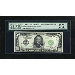 Fr. 2212-G $1000 1934A Federal Reserve Note. PMG