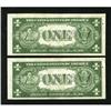 Image 2 : Fr. 2300 Consecutive Pair of $1 1935A Hawaii Sil