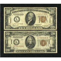 Fr. 2303/2304 1934A Hawaii Pair of Federal Reser