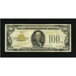 Fr. 2405 $100 1928 Gold Certificate. Fine-Very F