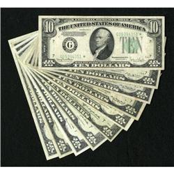 Ten Chicago $10 Stars. The 1934, A, B, D stars g
